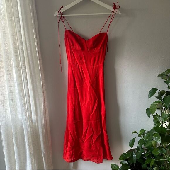 Reformation Juliette Dress in Tomato - Picture 2 of 8